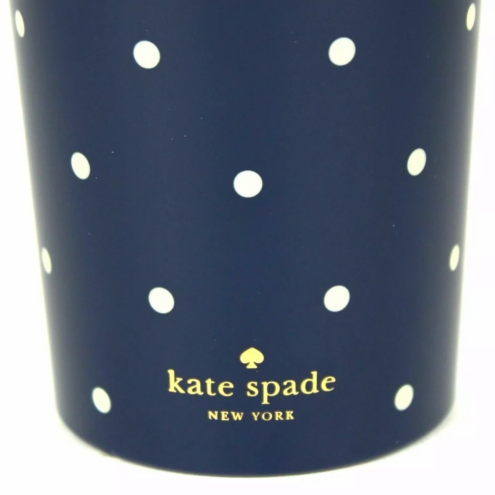 🎉 KATE SPADE Navy Larabee Dot Thermal Mug - Picture 5 of 6